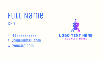 Toy Robot Technology  Business Card Image Preview