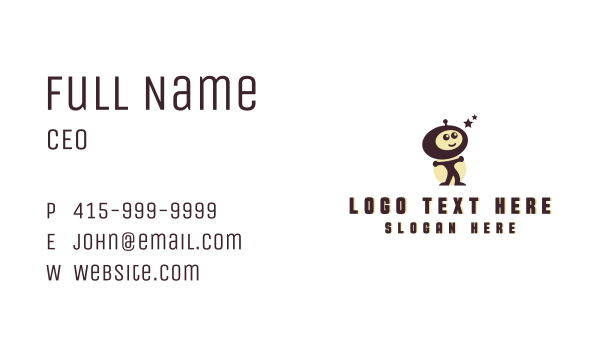 Robot Star Tech Business Card Design Image Preview