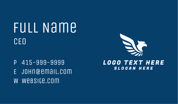 White Eagle Wing  Business Card Design Image Preview