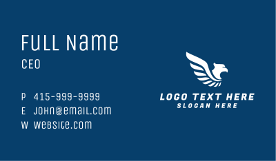 White Eagle Wing  Business Card Image Preview