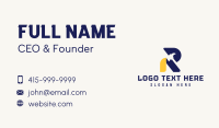 Carpentry Hammer Letter R Business Card Image Preview