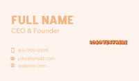 Playful Orange Wordmark Business Card Design