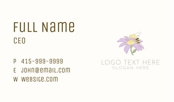 Flower Hornet Bee Business Card Design Image Preview