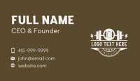 Weightlifting Barbell Gym Business Card Preview