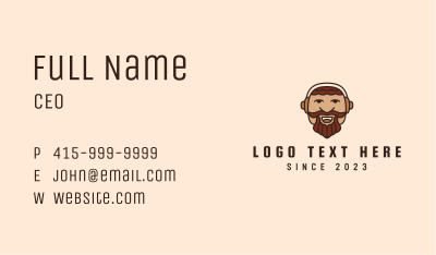 Man Beard Mascot  Business Card Image Preview