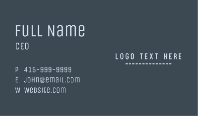 Generic Firm Wordmark Business Card Image Preview
