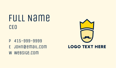 Hipster Mustache King Business Card