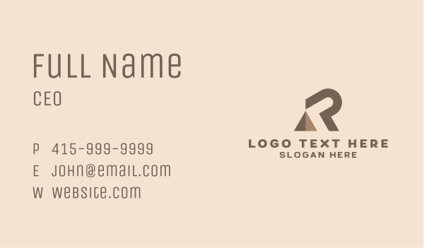 Pyramid Finance Firm Letter R Business Card Design Image Preview