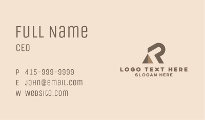 Pyramid Finance Firm Letter R Business Card Image Preview