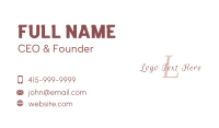 Cursive Company Letter Business Card Image Preview