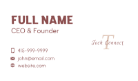 Cursive Company Letter Business Card Image Preview