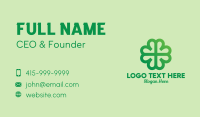 Modern Shamrock Clover  Business Card Image Preview