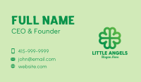 Modern Shamrock Clover  Business Card Image Preview