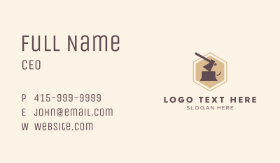 Forest Woodcutting Axe Business Card