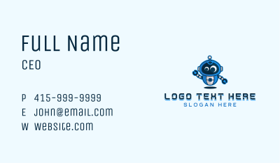 Cyborg Robot Technology Business Card Image Preview