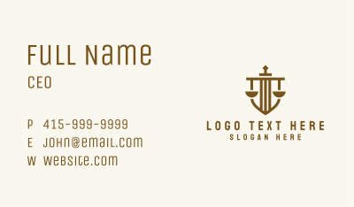 Judicial Justice Scale Business Card Image Preview