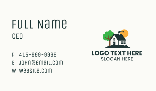 Cute Cozy Home Business Card Design Image Preview