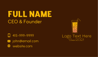 Cold Orange Drink Business Card Image Preview