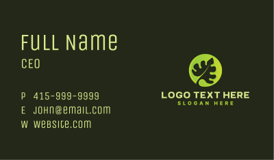 Leaf Eco Natural Business Card Image Preview