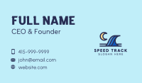 Surf Wave Moon Business Card Image Preview