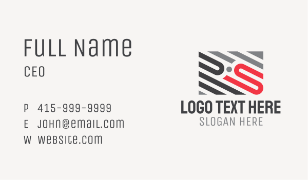 Race Track Letter S Business Card Design Image Preview