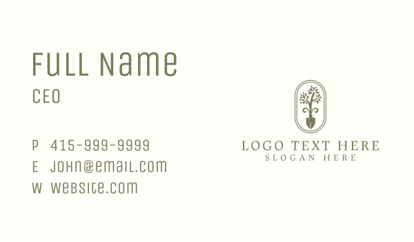 Shovel Tree Gardening Business Card Design Image Preview