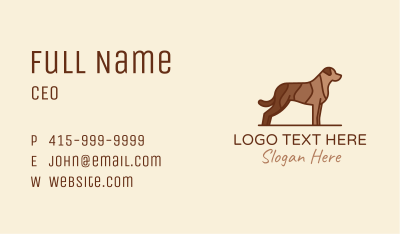 Standing Brown Dog Business Card