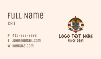 Tribal Skull Spear Business Card Image Preview