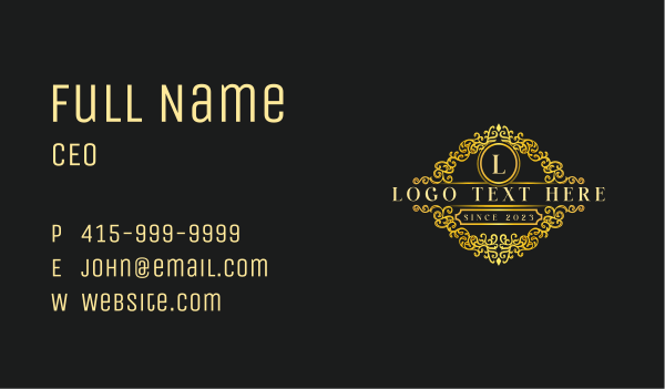 Luxury Royal Crest Business Card Design Image Preview
