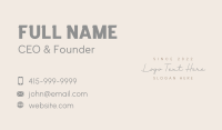 Signature Business Wordmark Business Card Image Preview