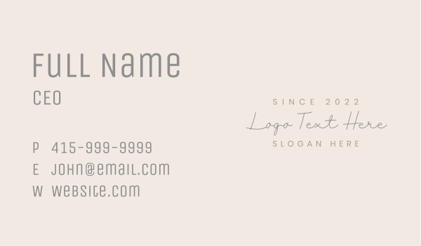 Signature Business Wordmark Business Card Design Image Preview