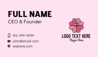 Heart Petal Ribbon Business Card Design