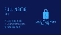 Blue Tech Luggage Letter Business Card Image Preview