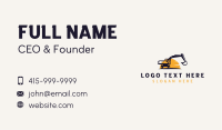 Heavy Equipment Excavator Machinery Business Card Image Preview