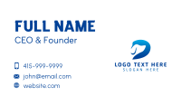 Blue Dog Letter D Business Card Image Preview