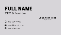 Business Script Wordmark Business Card Image Preview