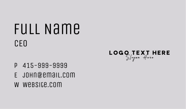 Business Script Wordmark Business Card Design Image Preview