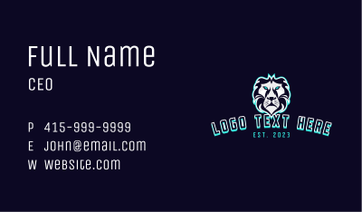 Fierce Lion Gaming Business Card Image Preview