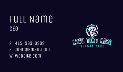 Fierce Lion Gaming Business Card Image Preview