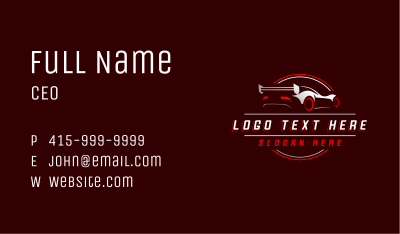 Race Car Automotive Business Card Image Preview