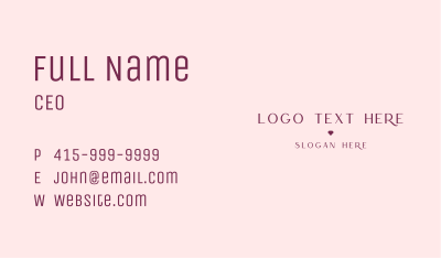 Diamond Feminine Wordmark Business Card Image Preview