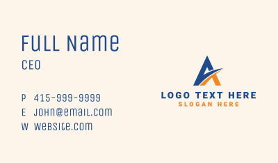 Corporate Company Letter A Business Card Image Preview