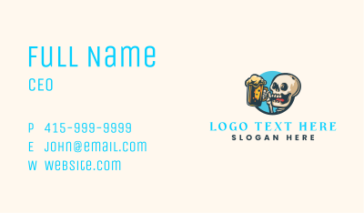 Skull Brewery Beer Business Card Image Preview