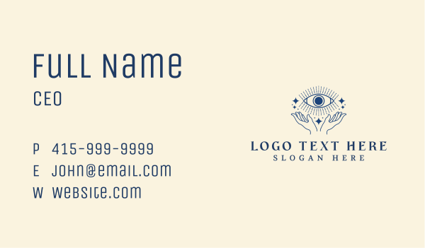 Mystic Eye Hand Business Card Design Image Preview
