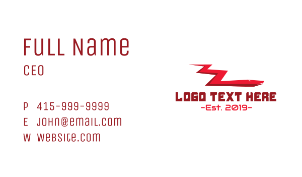 Red Electric Eel Business Card Design Image Preview