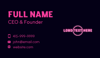 Neon Sign Circle Business Card Image Preview