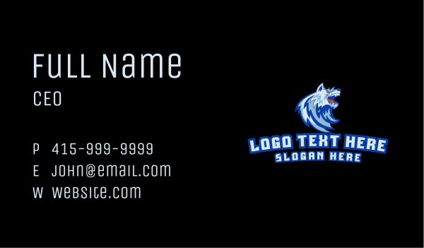 Wolf Esport Gaming Business Card Design Image Preview