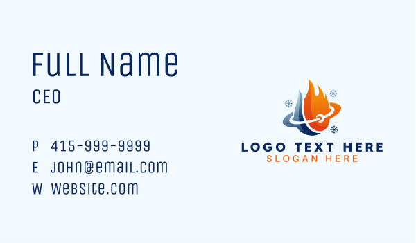 Ice Flame Wrench Business Card Design Image Preview