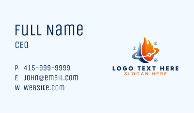 Ice Flame Wrench Business Card Image Preview