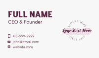 Feminine Emblem Wordmark Business Card Design